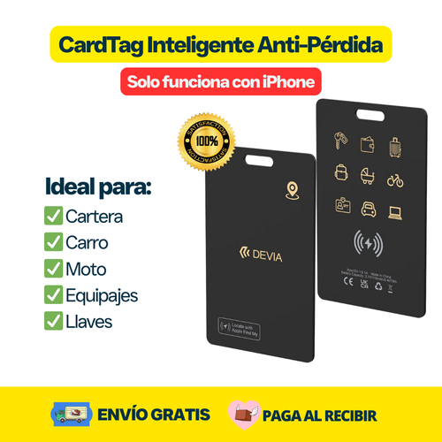 CardTag Inteligente Anti-Pérdida (Compatible solo con iPhone)