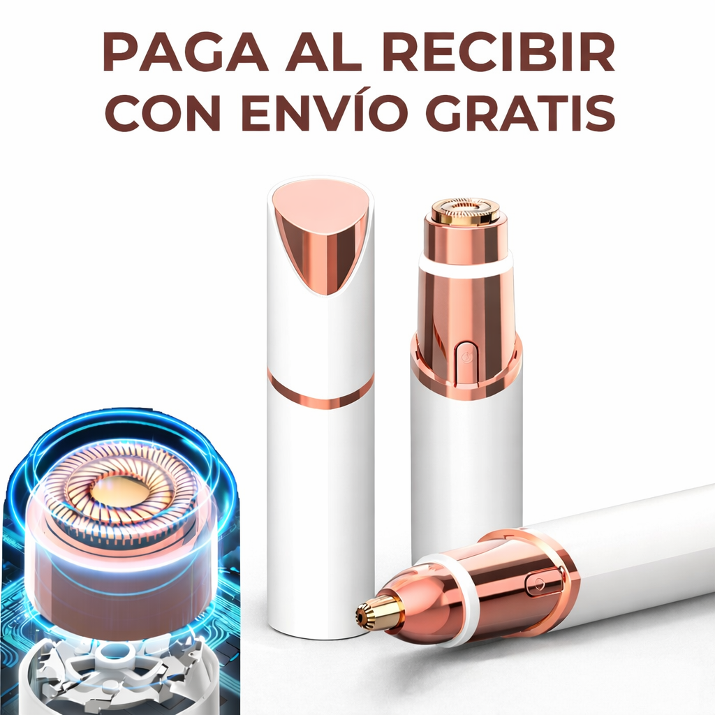 Depiladora Facial Portátil 2 en 1 para Mujer Recargable · Precisa · Para Rostro, Labios y Cejas