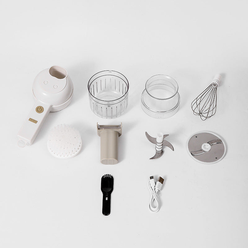 Procesador de Alimentos 4 en 1 — Corta, Ralla, Pica y Bate en Segundos